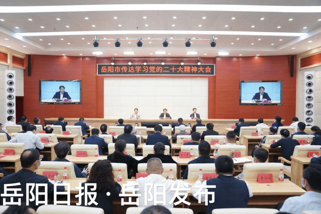 岳阳市召开会议传达学习贯彻党的二十大精神_发展_产业_曹普华