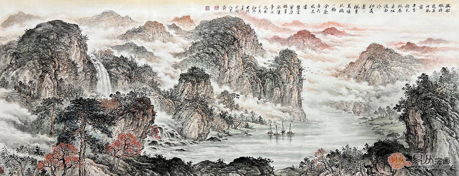 高端定制国画收藏—叶大隐山水画 经典传承之作