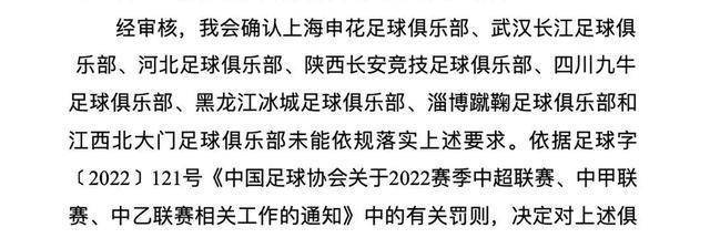 一纸罚单让中超保级形势大乱