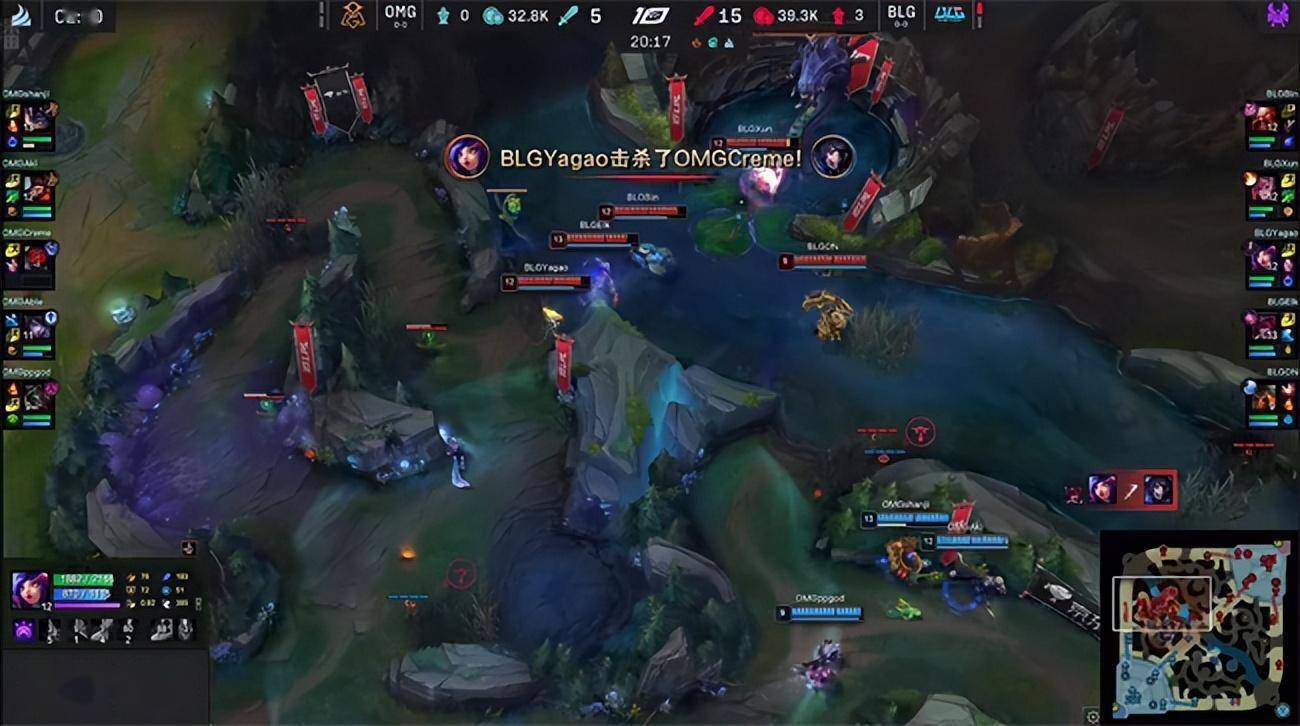 LOL-LPL：Elk超神霞两度单杀Able厄斐琉斯，BLG 2-0战胜OMG！