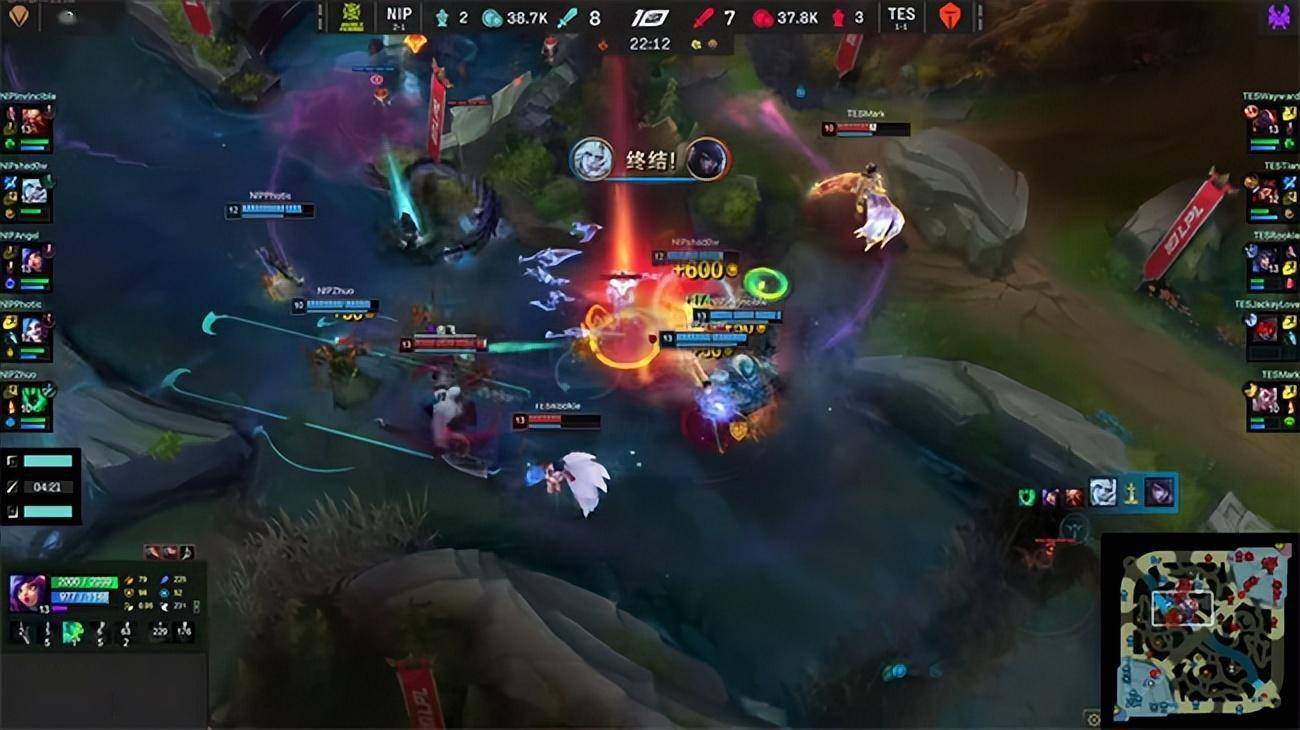 LOL-LPL：JKL法核吉格斯线杀厄斐琉斯，TES易如反掌2-0轻取NIP