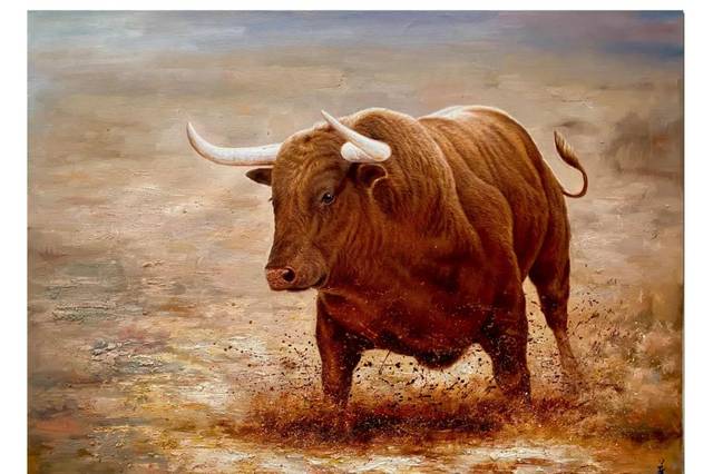 他以牛喻人,用饱蘸深情的画笔诠释了孺子牛,拓荒牛,老黄牛的