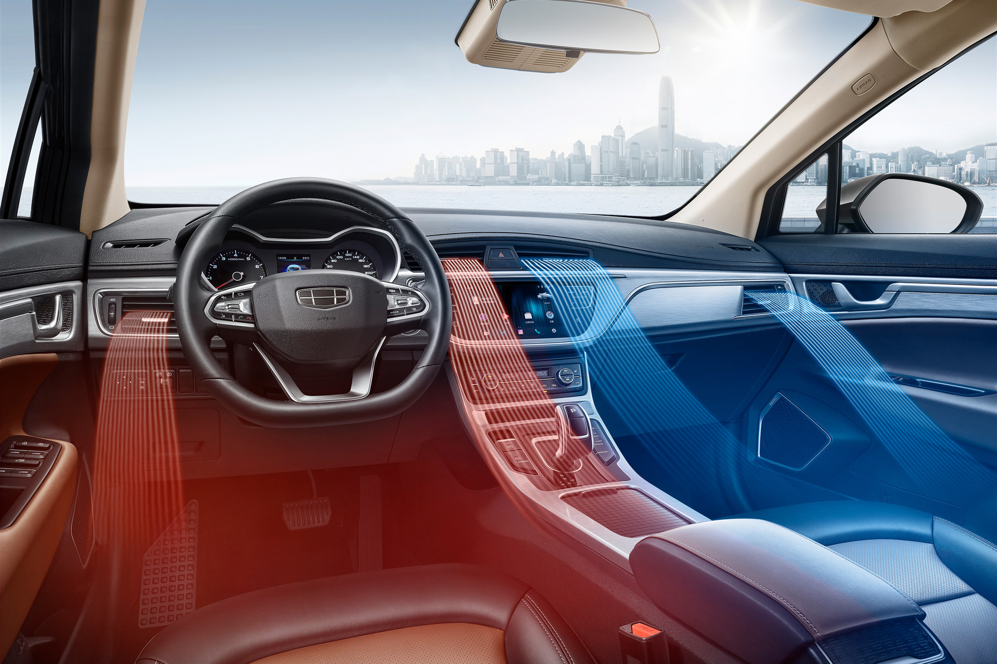 加速空气循环,几分钟后再打开空调制冷,降温效果会更明显