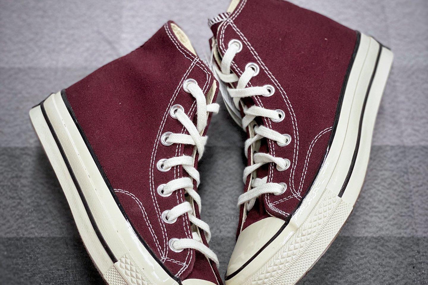 渠道正品订单,区别市面通货匡威converse1970s经典配色酒红色