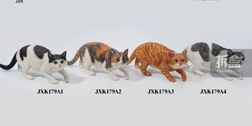 JXK 1/6 中华田园猫3.0 创意可爱 仿真宠物猫咪 手办摆件