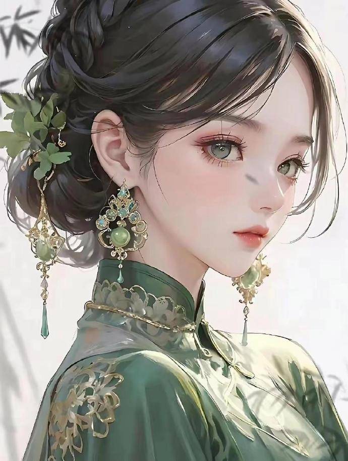 国潮古风旗袍美人唯美头像