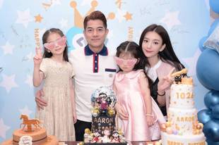 方媛携女儿为郭富城庆生 画面温馨幸福