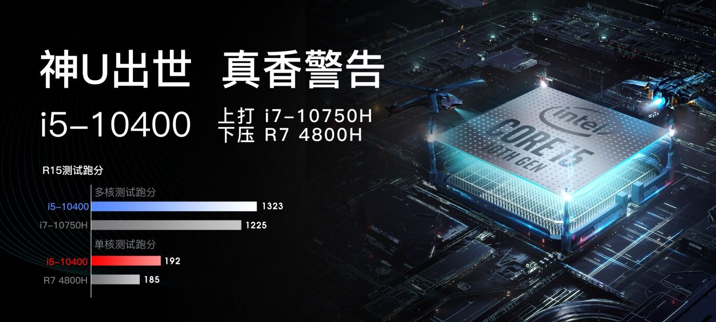 《神U出世真香新品来袭，酷睿i5-10400配RTX 2070战神本仅7999元》