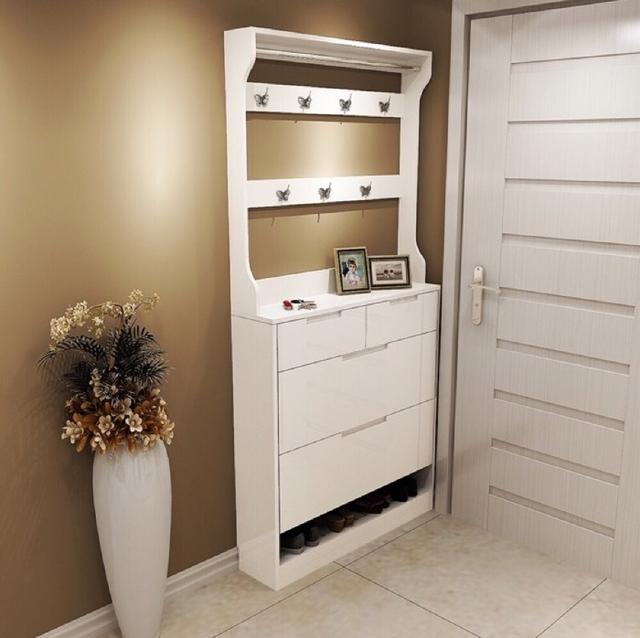 玄关太窄怎么设计鞋柜?师傅分析完,我选第3种,实用!