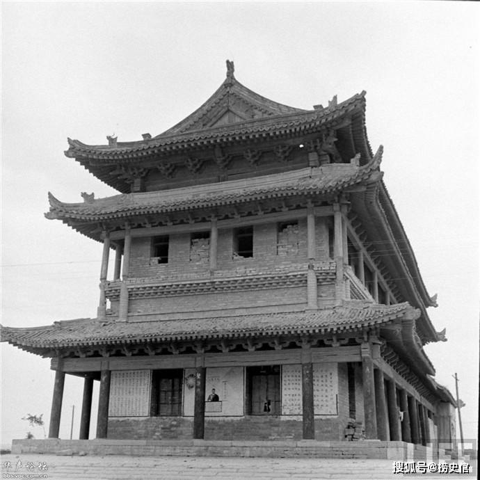 1941年山西,潼关古城还在,城中人往来看似悠闲