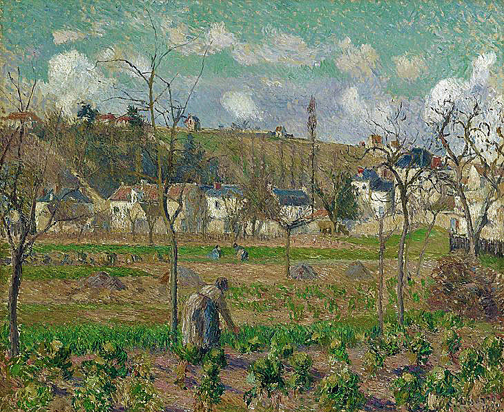 印象派画家卡米耶毕沙罗田地草垛篇