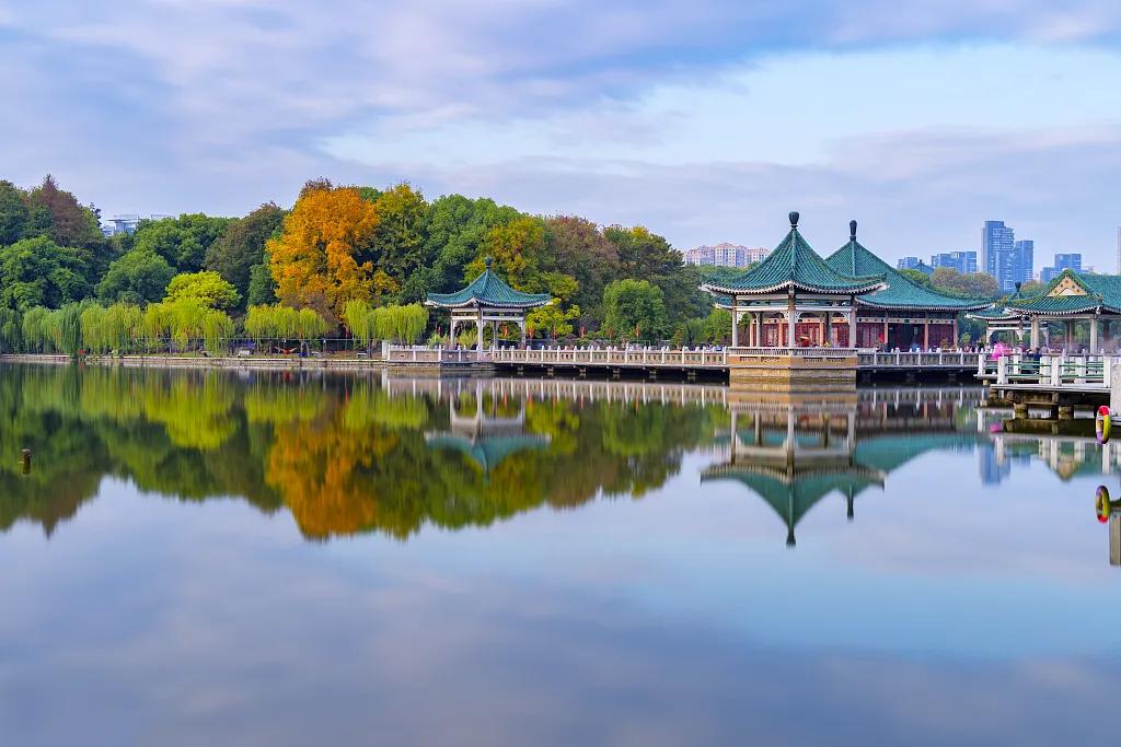 東湖生態旅遊風景區面積88平方公里,由聽濤區,磨山區,落雁區,吹笛區