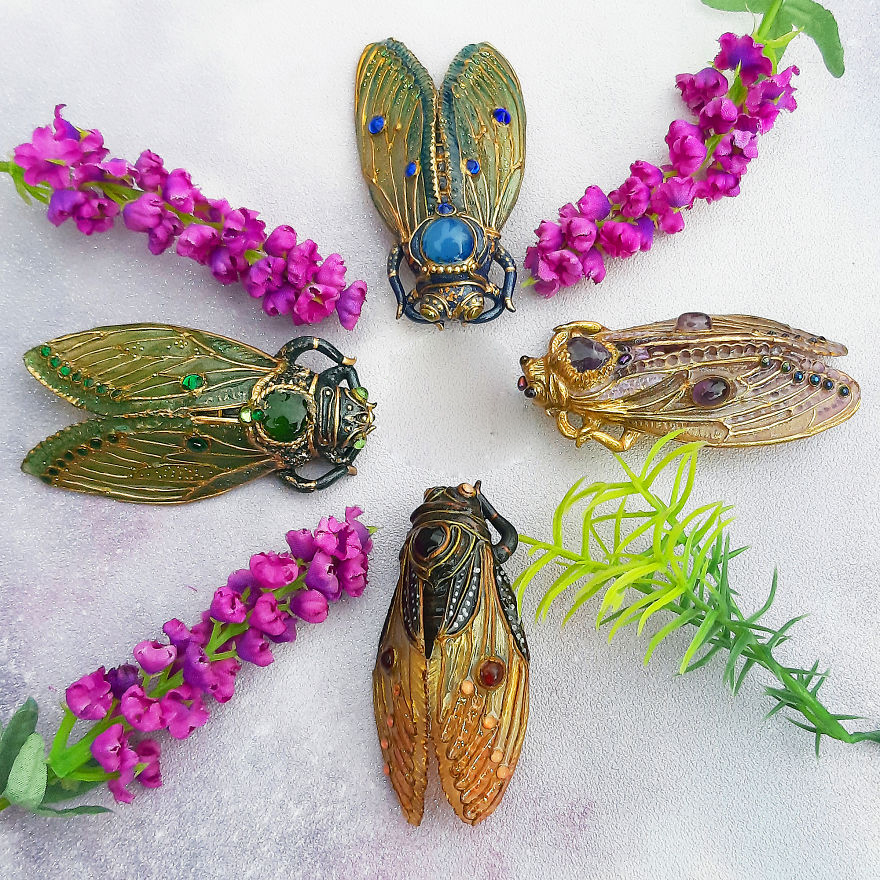 你见过这样的蝉吗竟然是用粘土做的太逼真了