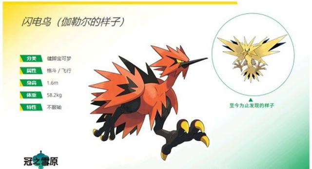 原创宝可梦三圣鸟喜提伽勒尔形态急冻鸟眼神冻结闪电鸟不会飞