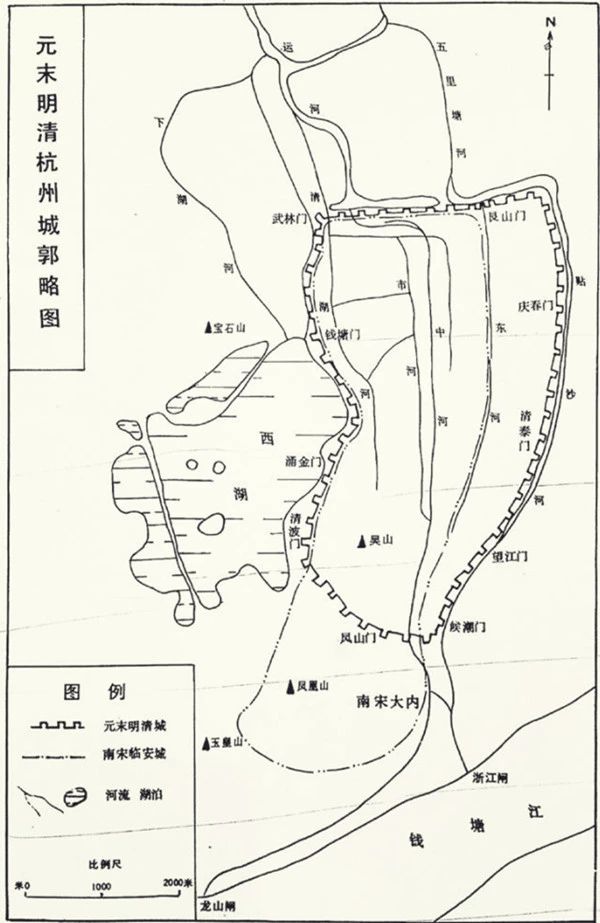 杭州古城门地图图片