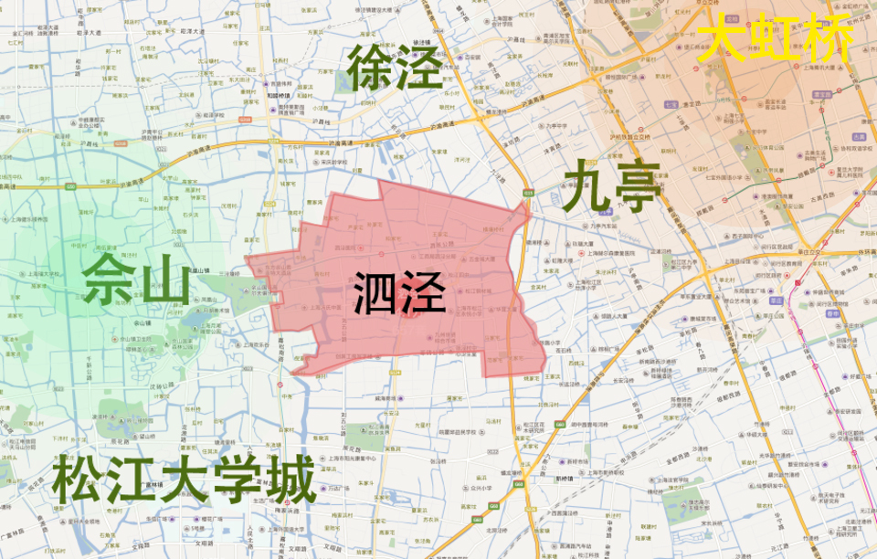 松江区泗泾镇地图图片