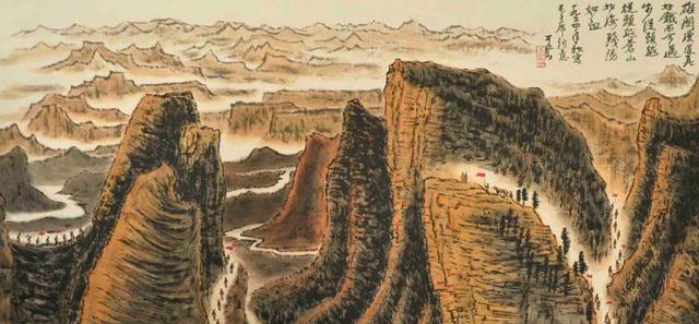 李可染大师的山水画《万山红遍层林尽染》是如何画成的?