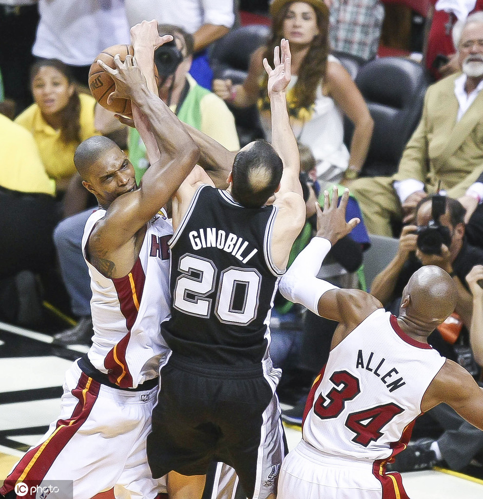 组图:7年前的今天!雷阿伦总决赛命中绝平3分