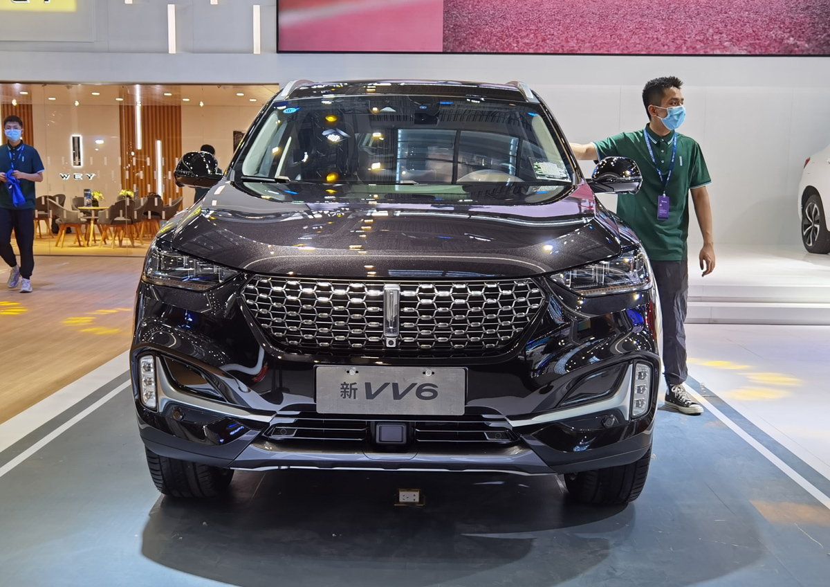 2020粤港澳车展,新款wey vv6正式亮相,太帅了