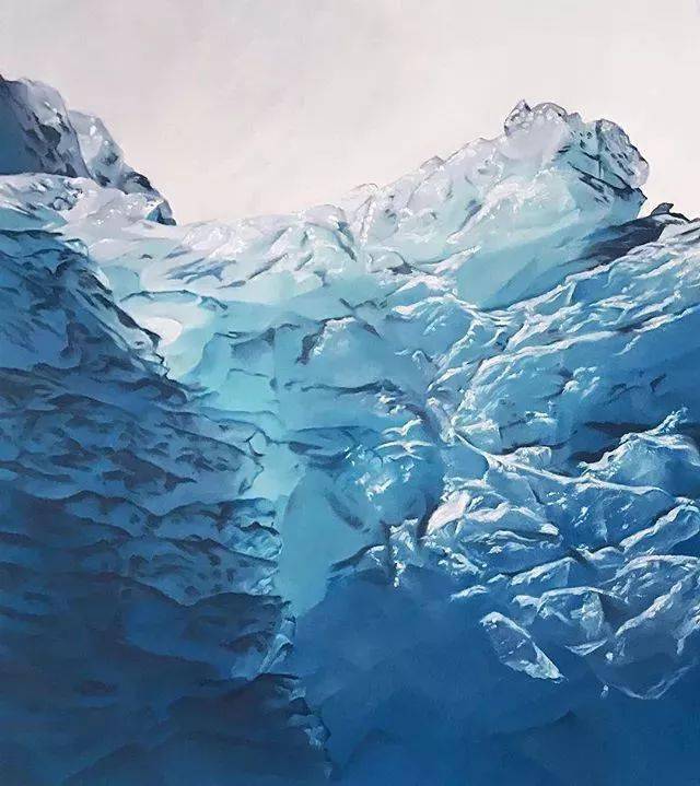 美国女画家用手指画出震撼的冰山俘获上千万粉丝的心