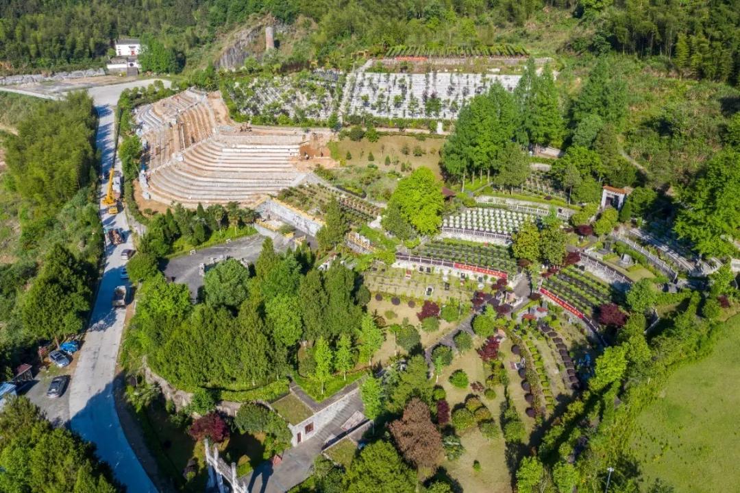 黄山龙裔公墓园区鸟瞰图