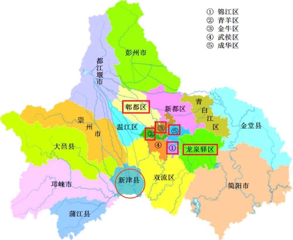 成都区域划分2021图片