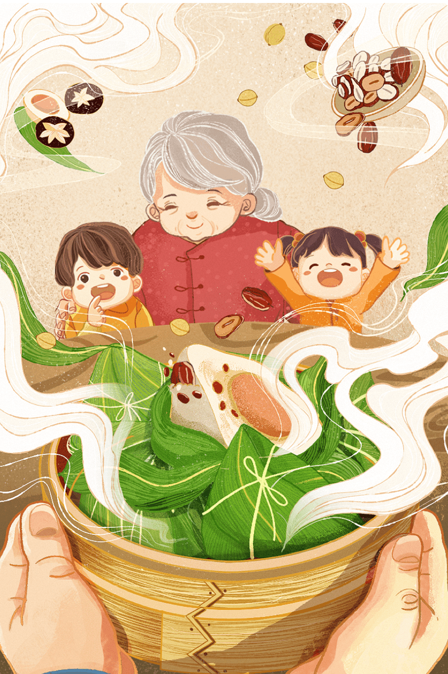 母亲总会笑吟吟对我说;"孩子啊,你们都要学会包粽子,将来我们不在了