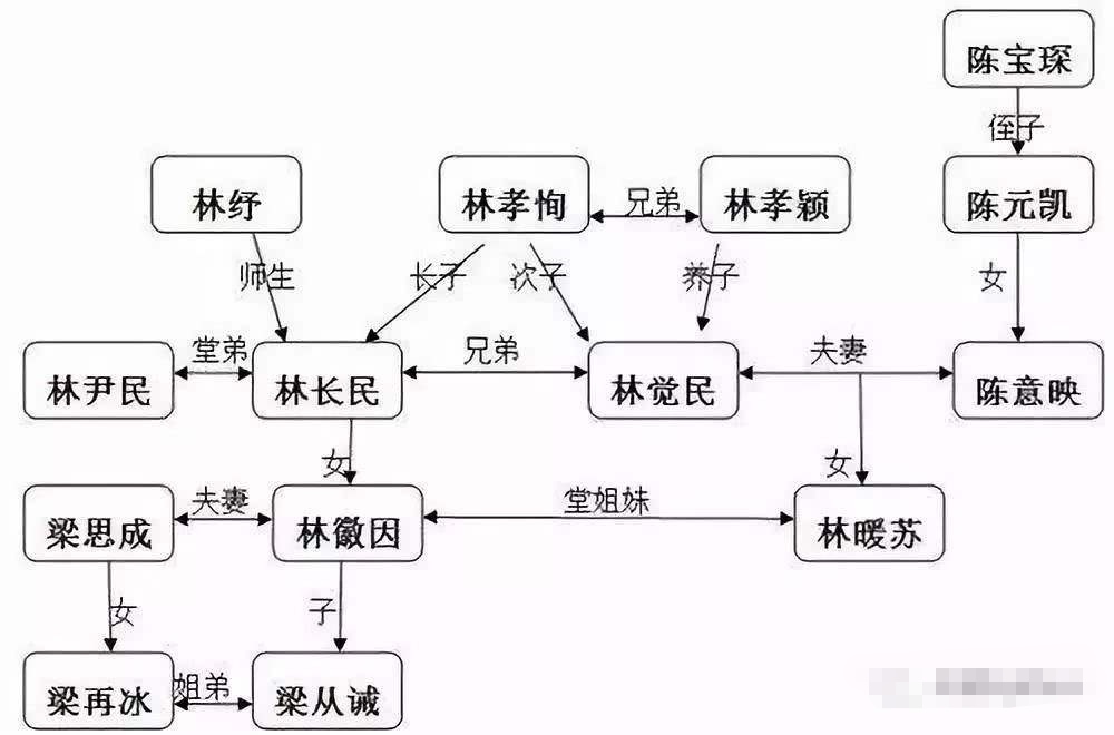 梁思成家谱图图片