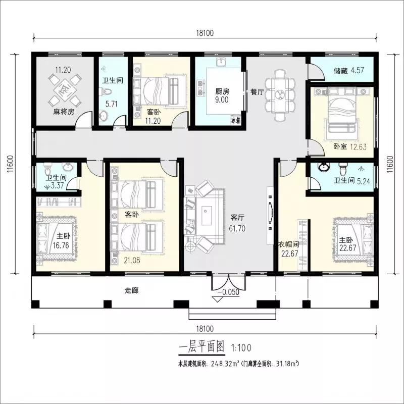 一层房屋户型分享:6款一层经典轻钢别墅设计图推荐