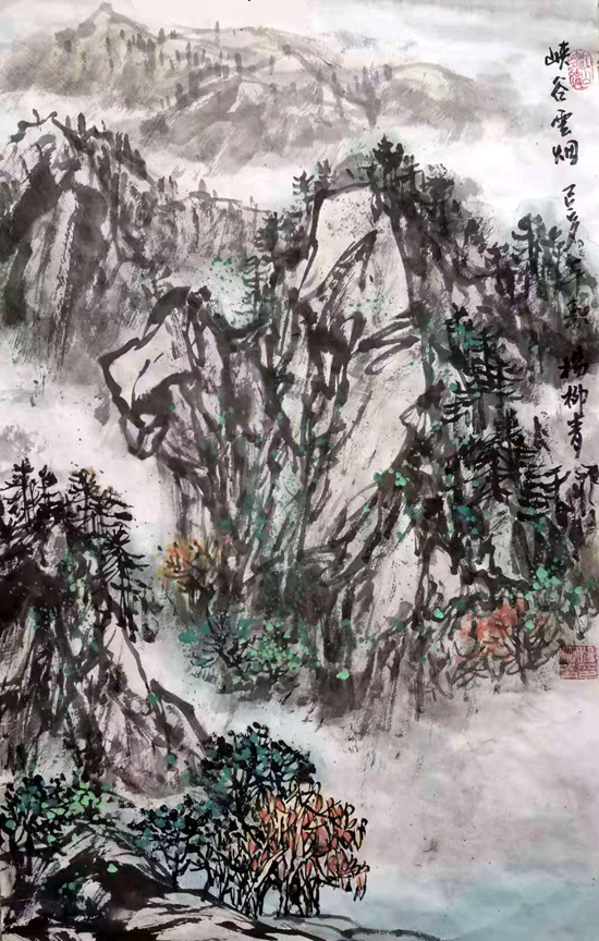 心灵深处一腔金色秀气画家杨柳青水墨山水观