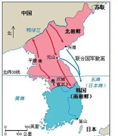 抗美援朝朝鲜半岛地图图片