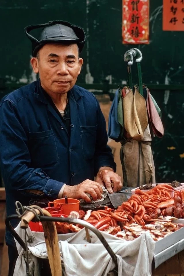 历史老照片 1974年香港的路边摊