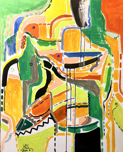 生命的赞歌——姚丽双民族抽象画