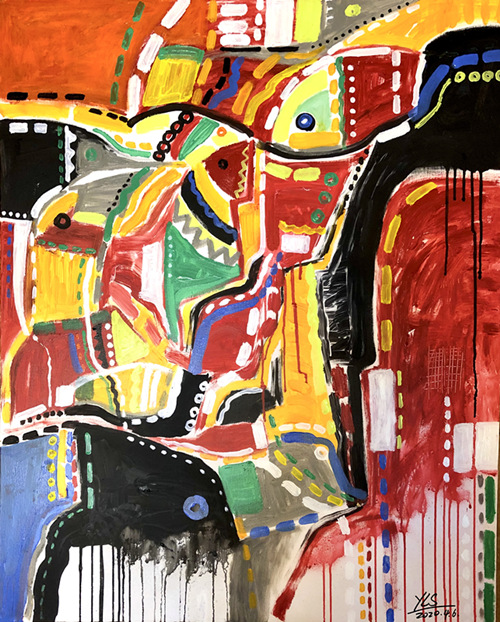 生命的赞歌——姚丽双民族抽象画