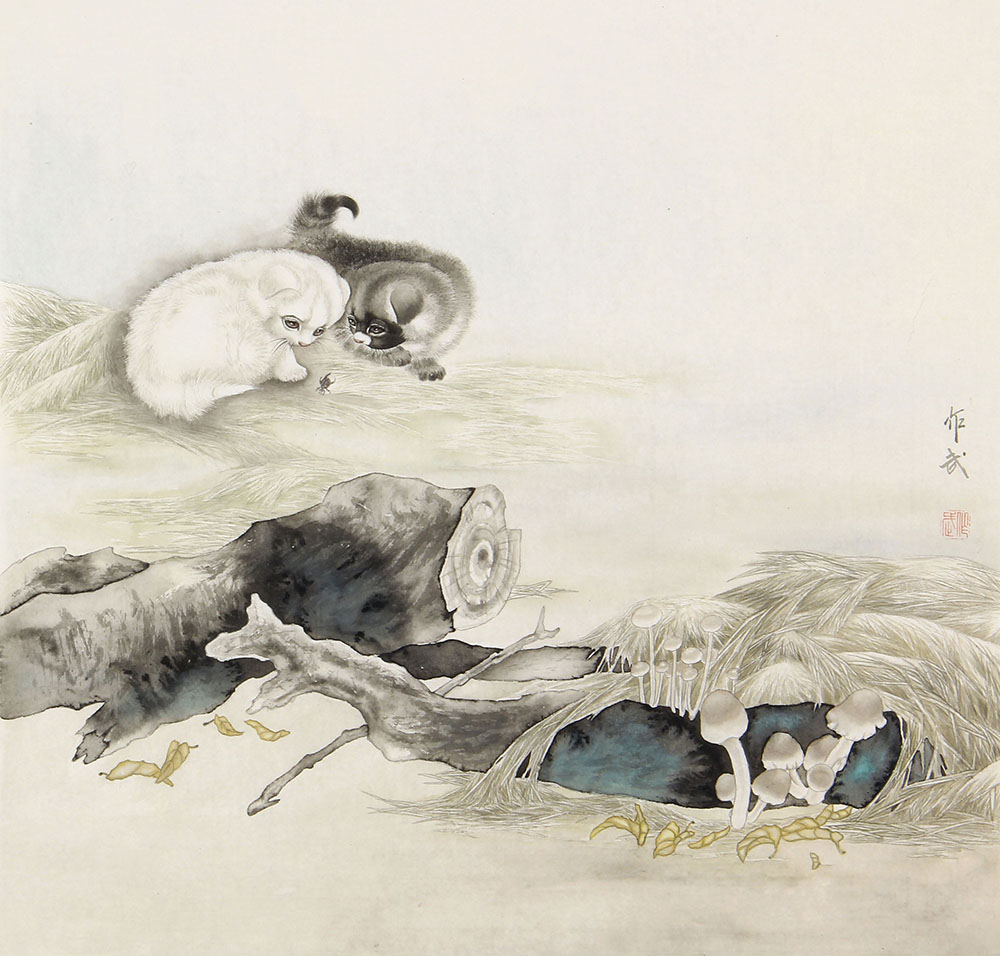 萌萌浓意——马作武动物题材国画作品欣赏