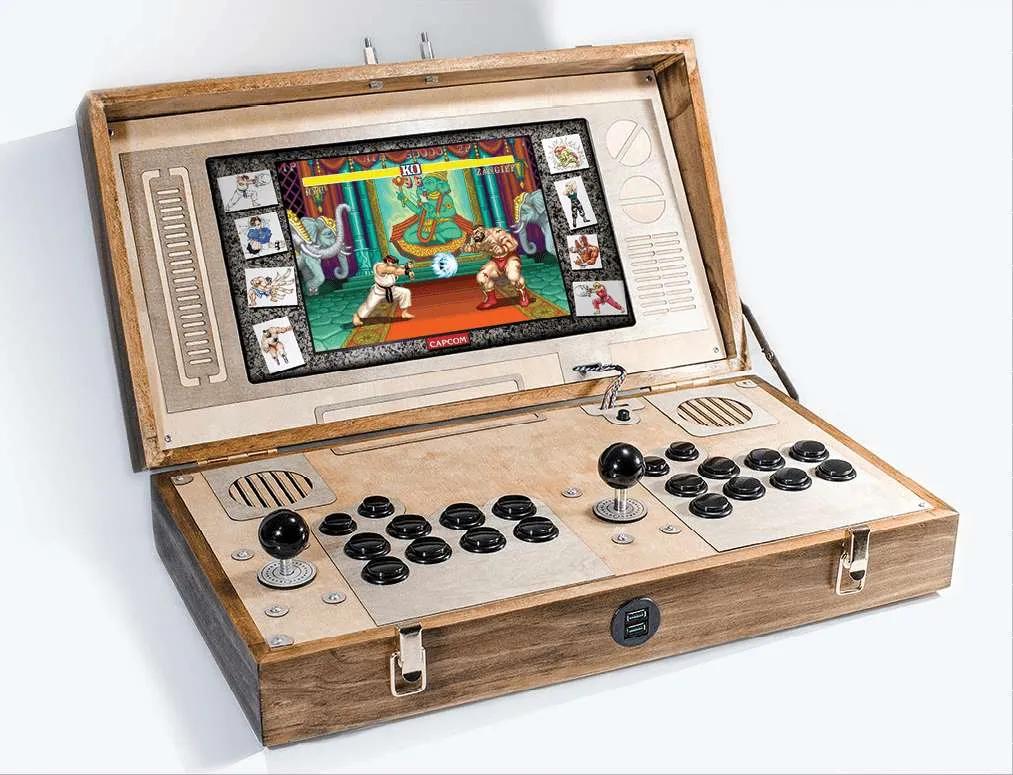 程序员变木工?树莓派300美元diy手提街机,随时随地玩街霸