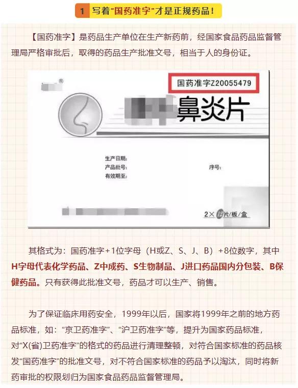 国内所有正规药品 都会标注 "国药准字" 还有一些药盒上写着 "卫食健