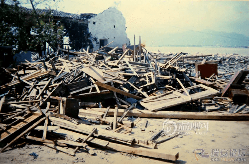 94年17号台风过后温州的惨状