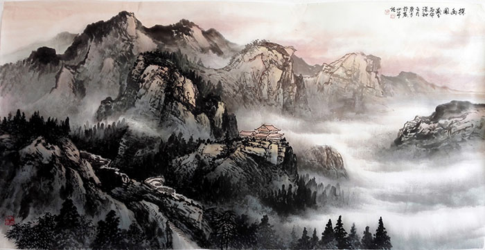 如米苔花刘东方山水画作品网展之2016