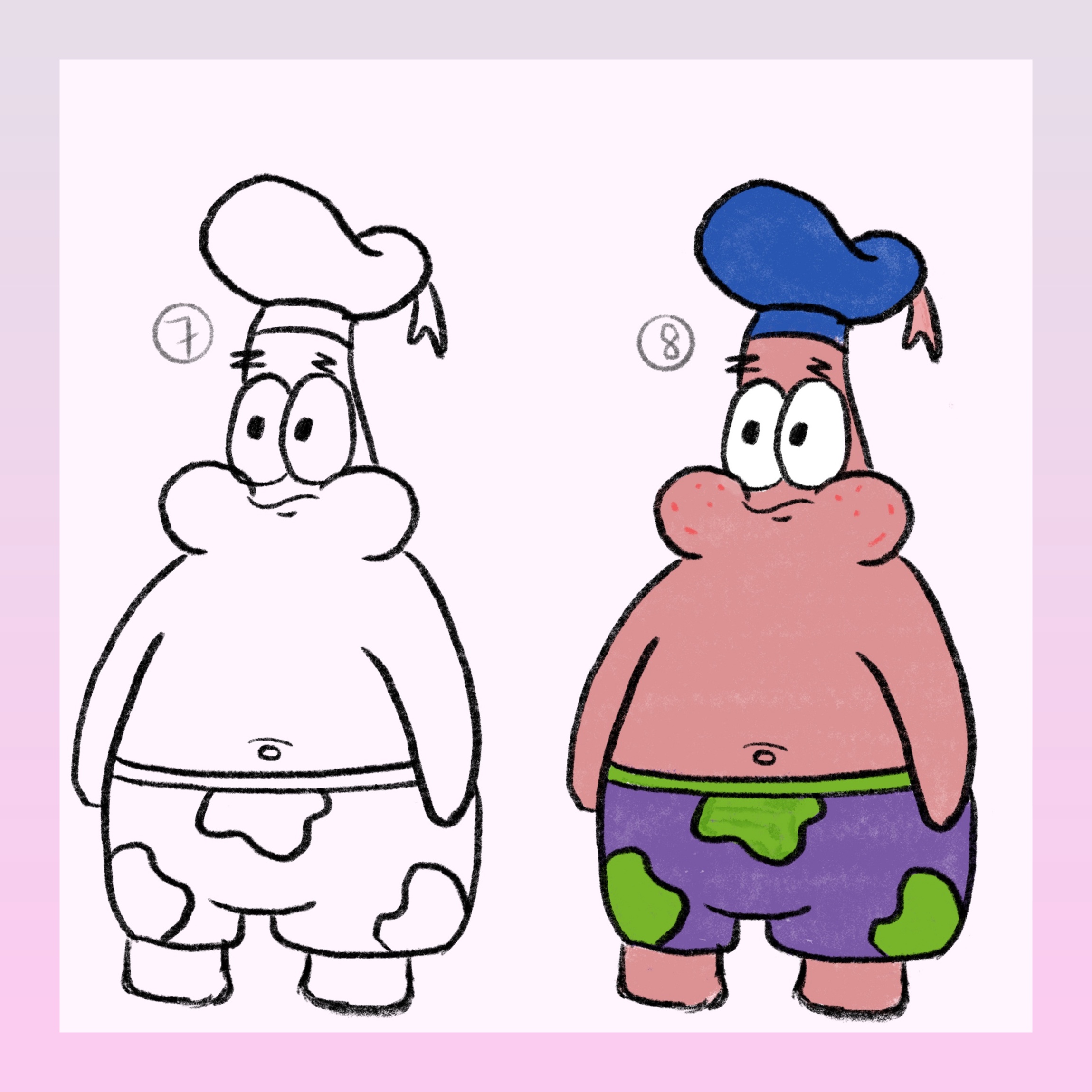 一起来画派大星!