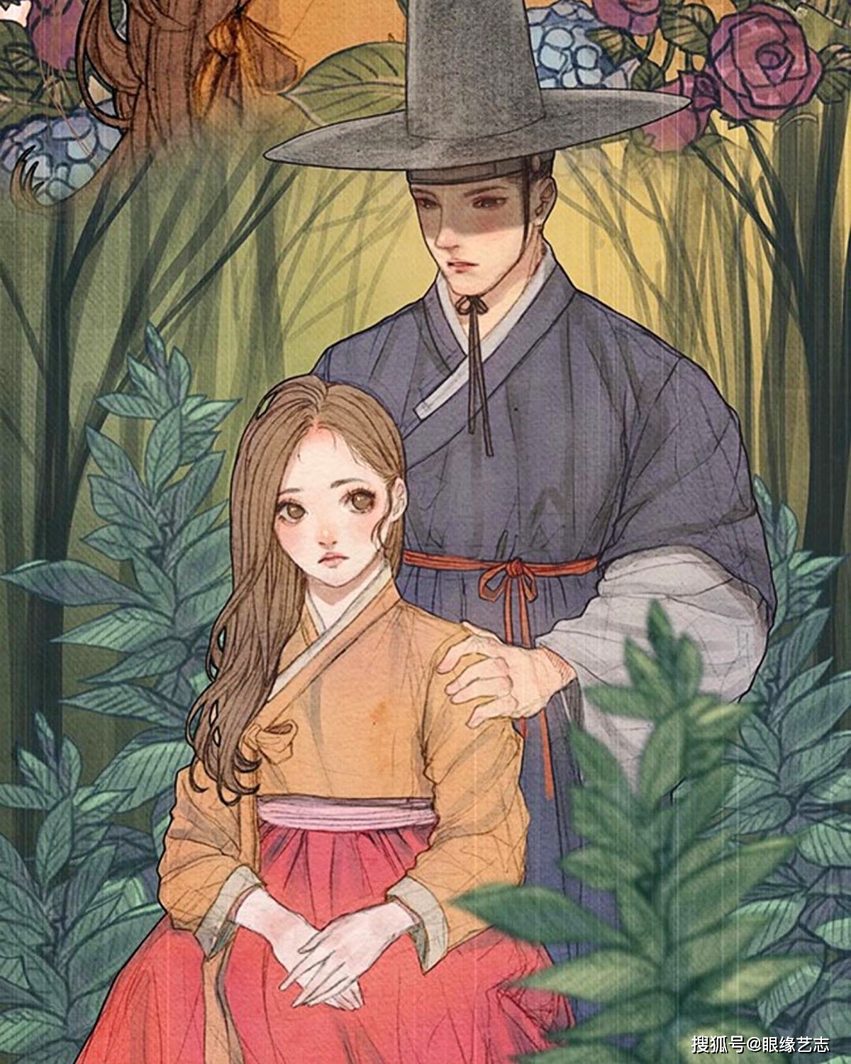 韩式穆夏风:微甜的古风韵味,自成一派的韩国服饰与插画