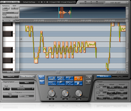 waves插件waves效果器之自动音高修正器wavestune