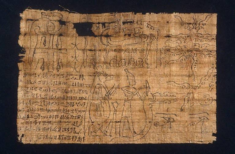 原创埃及港口土一份莎草书,经过专家研究,破解了四千年前古墨水配方
