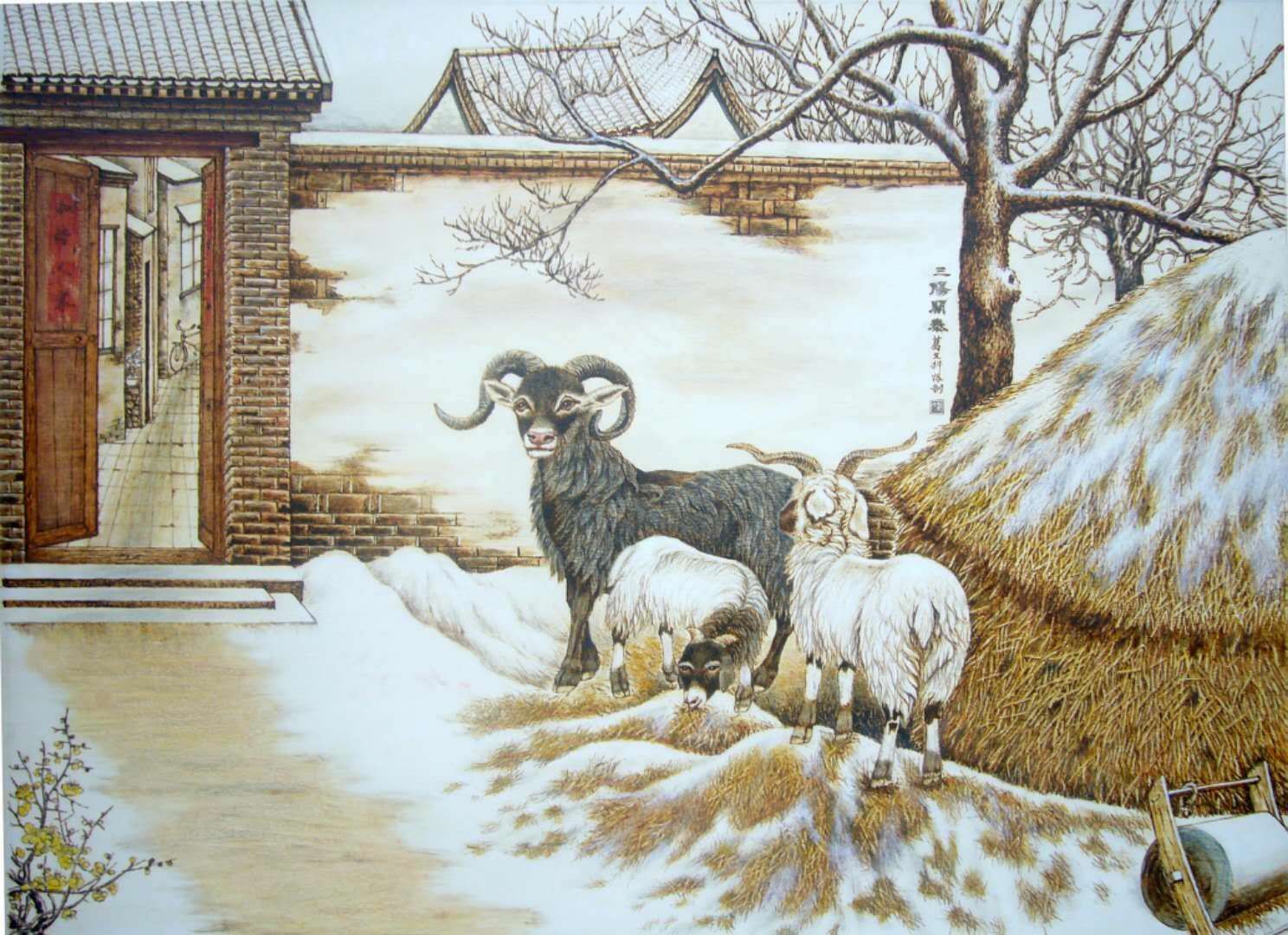 著名艺术家葛文科烙画作品鉴赏