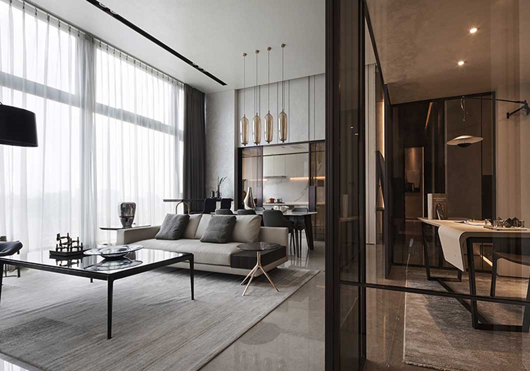 180平现代简约风格装修案例极简轻奢打造高级感