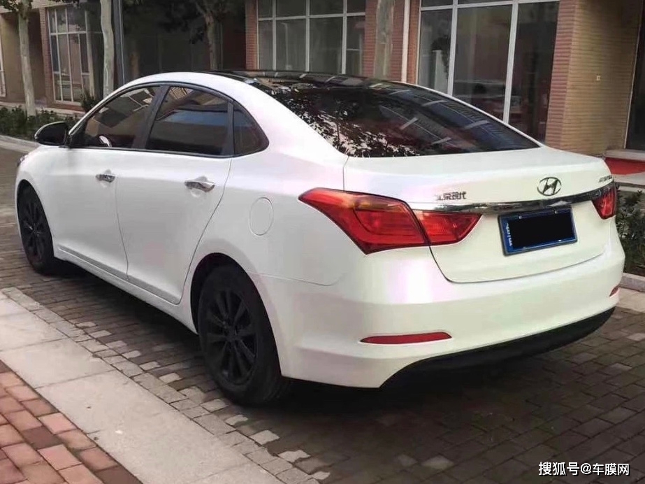 现代名图 贵族尊享·陶瓷白变紫改色膜效果图_搜狐汽车_搜狐网