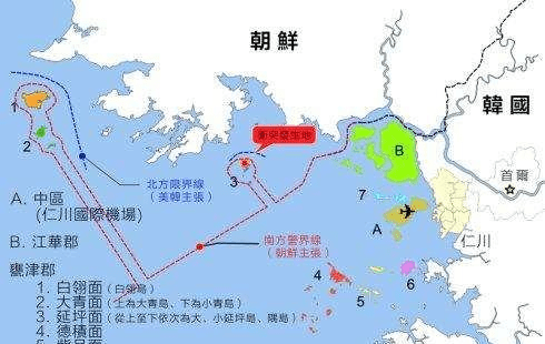 中韩交界地图图片