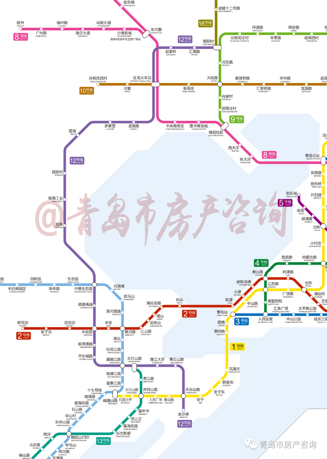 青岛地铁五号线规划图图片