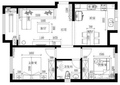 這套房子位於象博豪庭82平米的兩室一廳一廚一衛,溫暖又明亮的現代