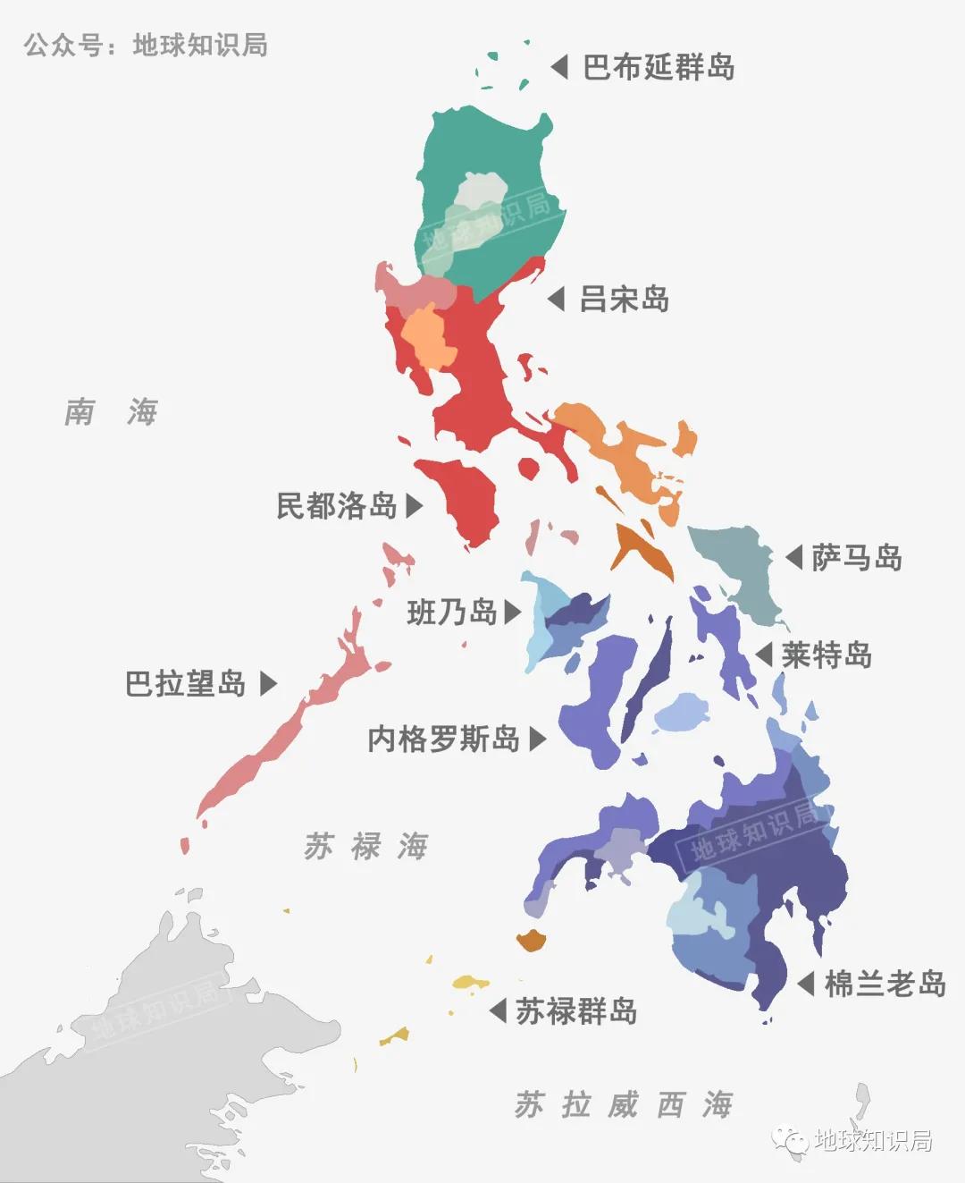 菲律宾岛屿地图图片